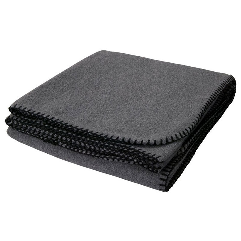 Logomark Charcoal Brookwater Fleece Blanket