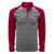 Levelwear Men's Heather Grey/Cardinal Vandal Quarter Zip