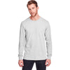 Fruit of the Loom Men's Oatmeal Heather ICONIC Long Sleeve T-Shirt