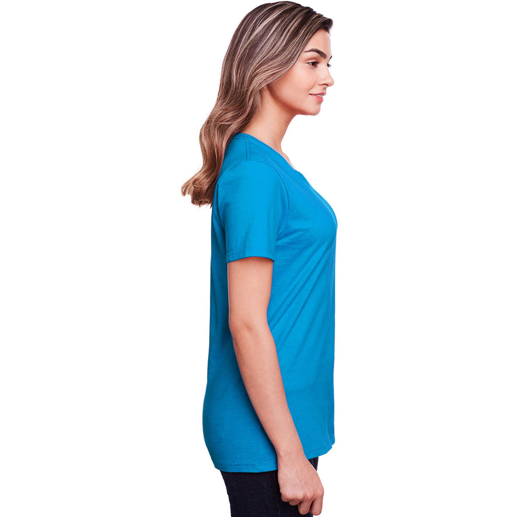 Fruit of the Loom Women's Pacific Blue ICONIC T-Shirt