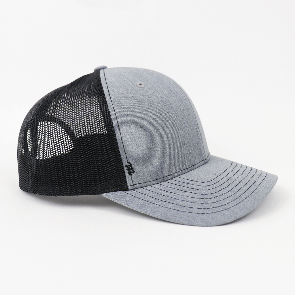 48-Hour Zusa Heather Grey/Black Open Road Trucker Cap