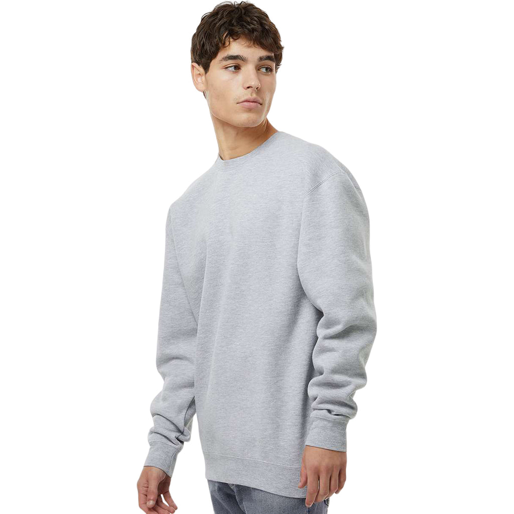 Independent Trading Co. Men's Grey Heather Heavyweight Crewneck Sweatshirt