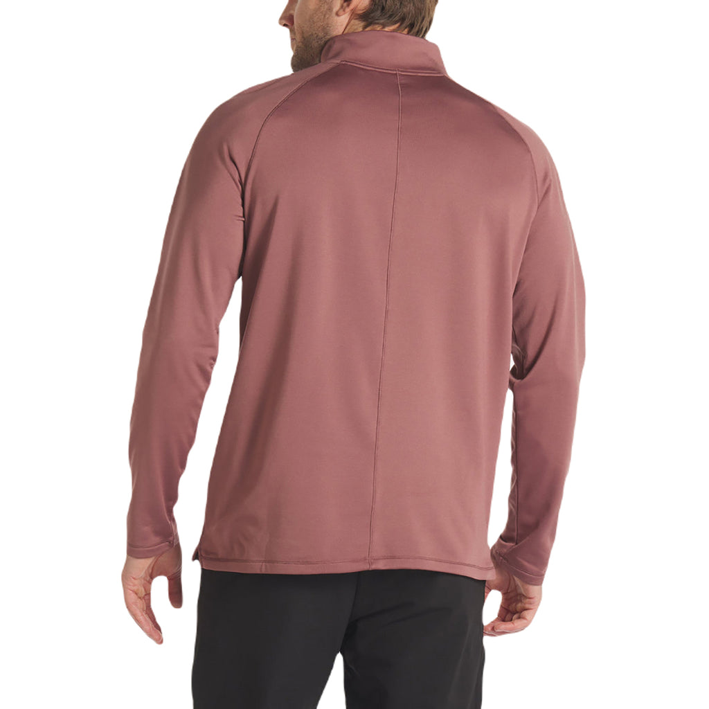 UNRL Men's Rosewood Interlock Quarter Zip