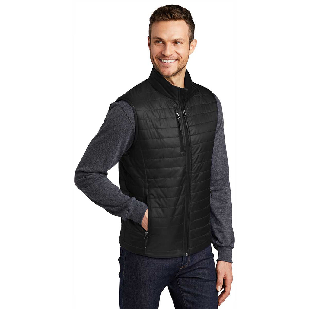 Port Authority Men's Deep Black Packable Puffy Vest