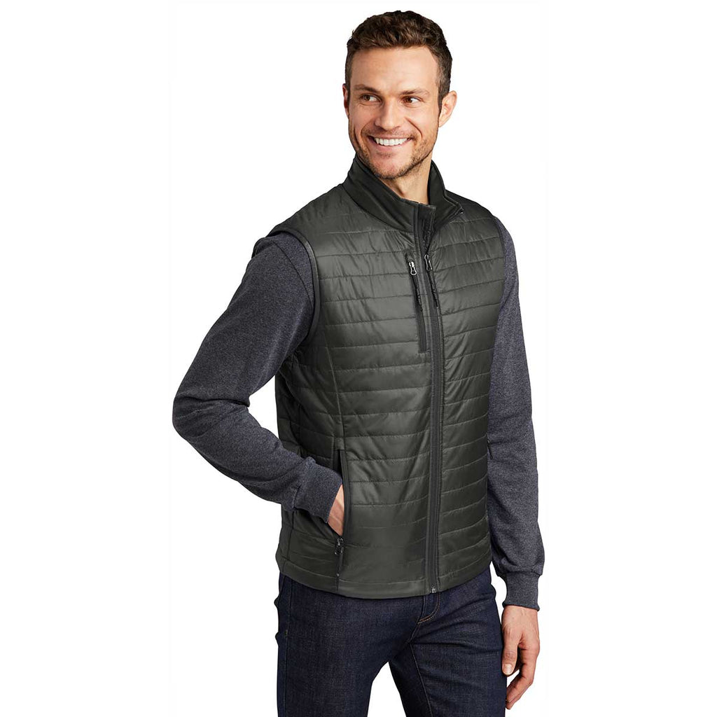 Port Authority Men's Sterling Grey/ Graphite Packable Puffy Vest