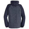 Sport-Tek Men's True Navy Heather/True Navy Colorblock Raglan Hooded Wind Jacket