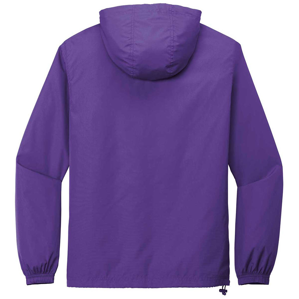 Sport-Tek Men's Purple Packable Anorak