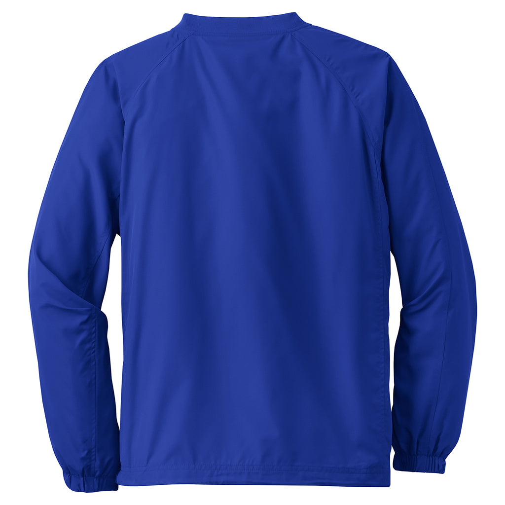 Sport-Tek Men's True Royal V-Neck Raglan Wind Shirt