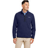 Vineyard Vines Men's Nautical Navy Mountain Sweaterfleece Quarter Zip