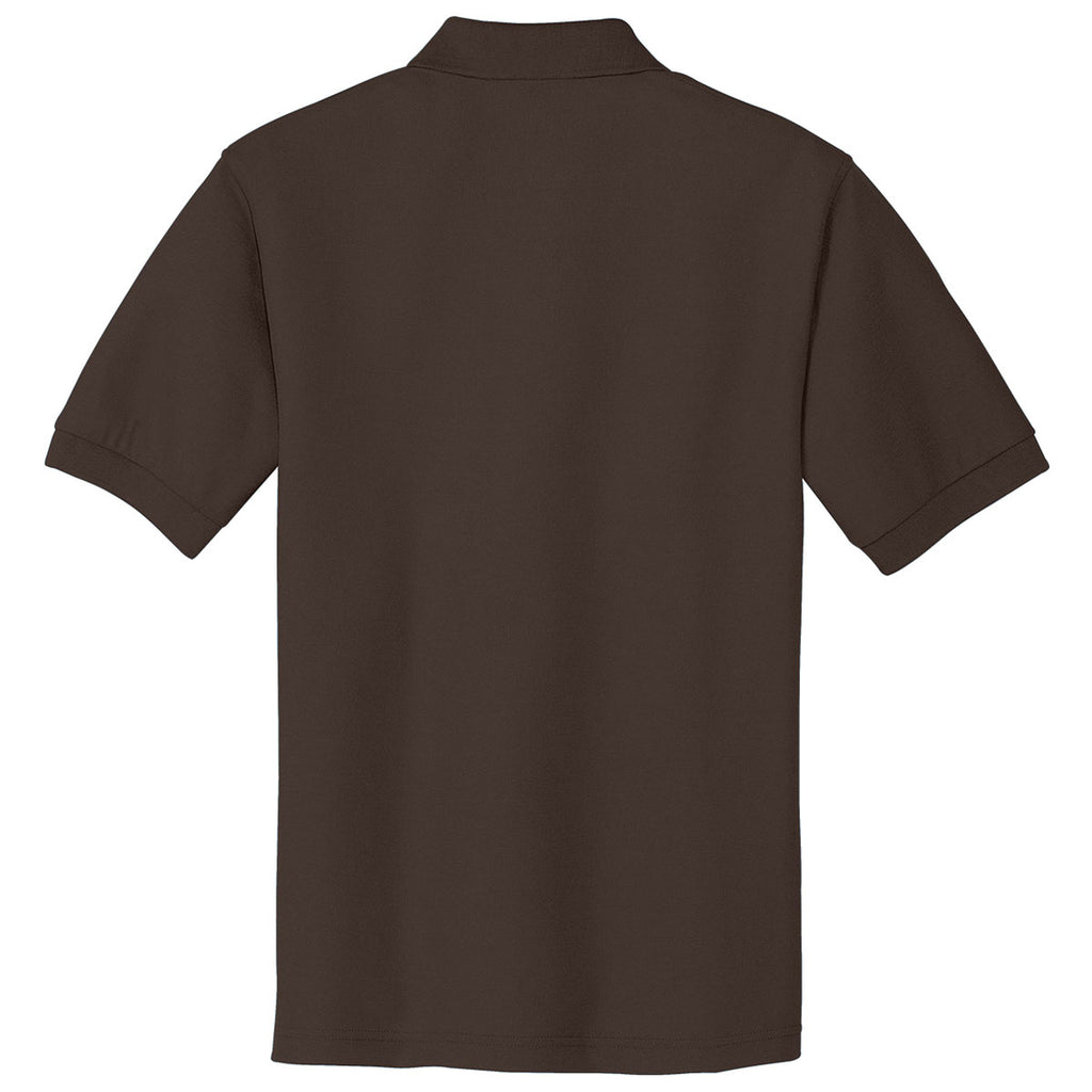 Port Authority Men's Coffee Bean Silk Touch Polo