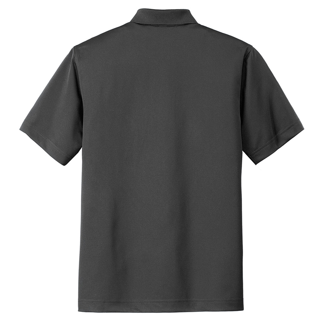 Port Authority Men's Grey Smoke Tech Pique Polo