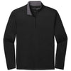 Port Authority Men's Black/Steel Grey Silk Touch Performance Quarter Zip