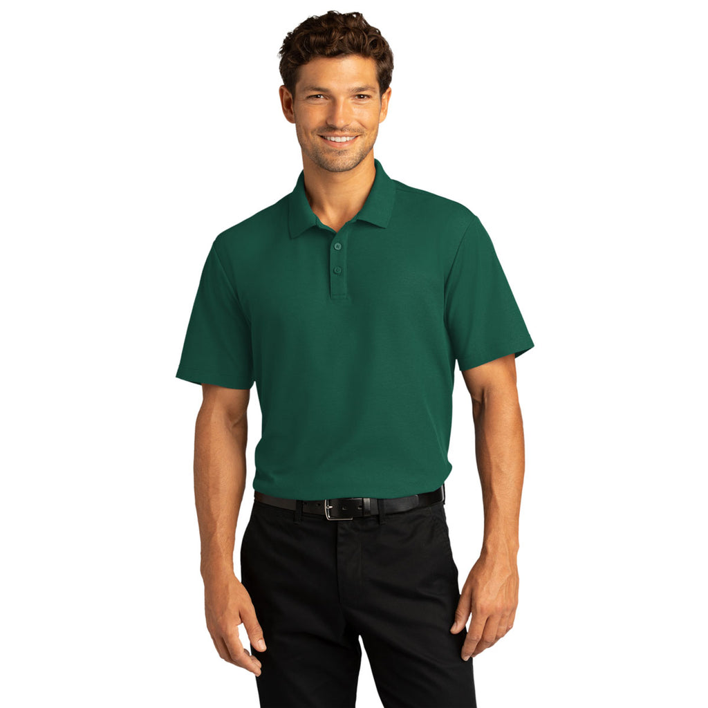 Port Authority Men's Marine Green SuperPro React Polo