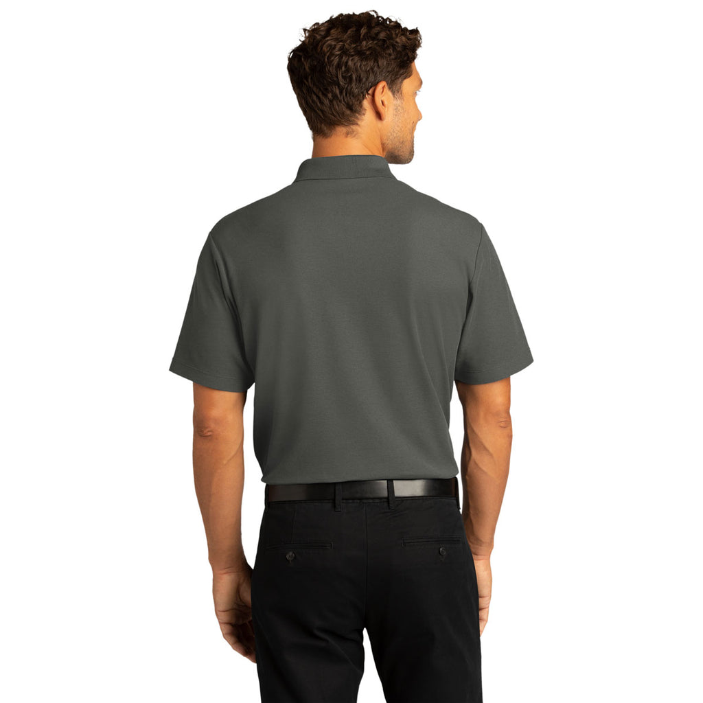 Port Authority Men's Storm Grey SuperPro React Polo