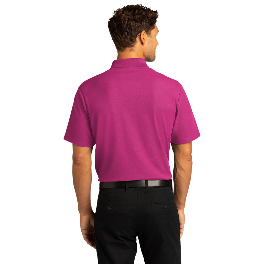 Port Authority Men's Wild Berry SuperPro React Polo