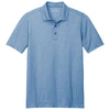 Port Authority Men's Aegean Blue Heather Fine Pique Blend Polo