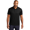 Port Authority Men's Black Heather Fine Pique Blend Polo