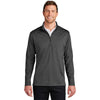 Port Authority Men's Grey Steel Heather C-FREE Double Knit 1/4-Zip