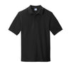 Port & Company Men's Jet Black Ring Spun Pique Polo