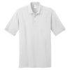 Port & Company Men's White Tall Core Blend Jersey Knit Polo