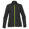 Stormtech Women's Black/Kiwi Orbiter Softshell