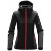 Stormtech Women's Black/Bright Red Orbiter Softshell Hoody