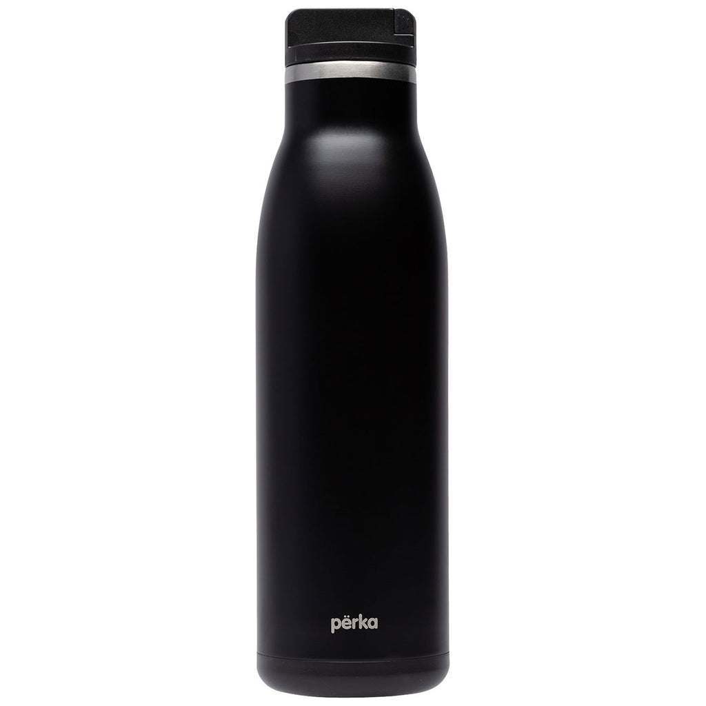 Perka Black Granada 17 oz. Double Wall, Stainless Steel Water Bottle