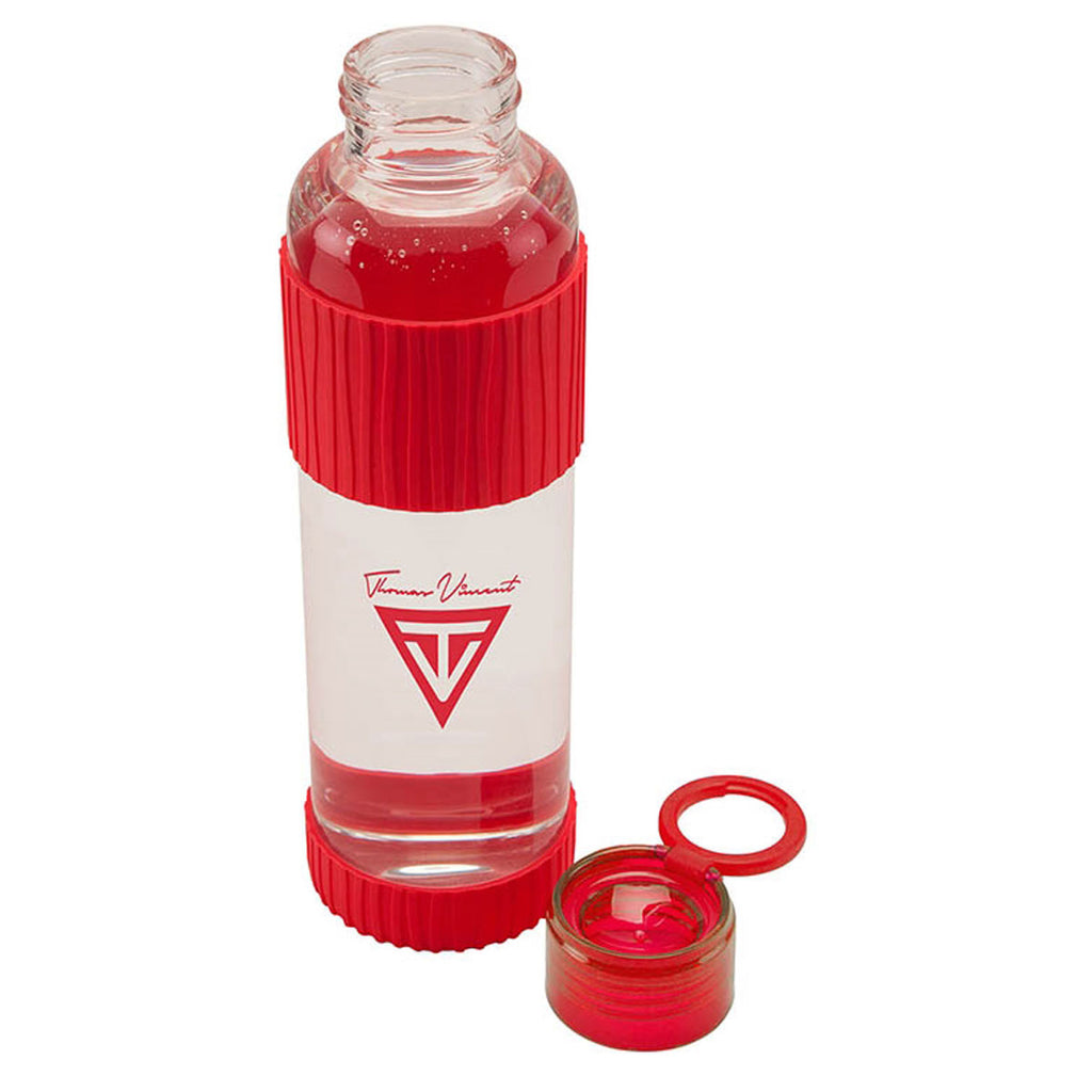 Sovrano Red Krystal 18 oz. Glass Bottle