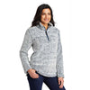 Port Authority Women's Navy Heather Cozy 1/4 Zip Fleece