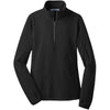 Port Authority Women's Black Microfleece 1/2-Zip Pullover