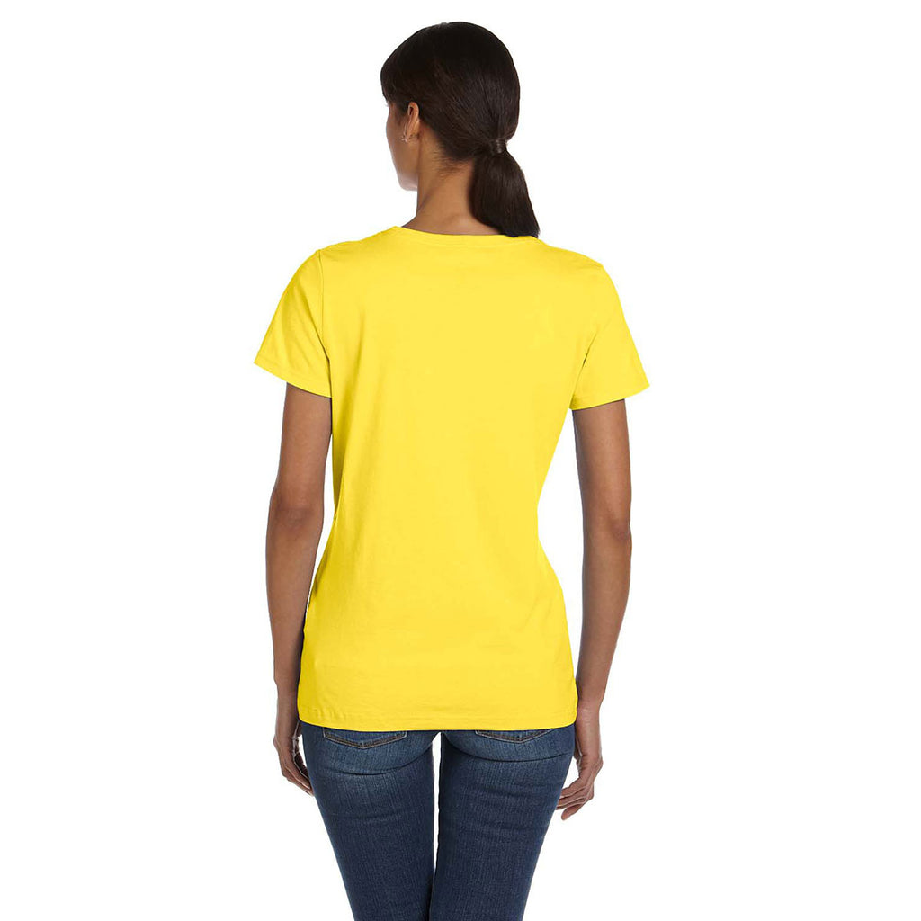 Fruit of the Loom Women's Yellow 5 oz. HD Cotton T-Shirt