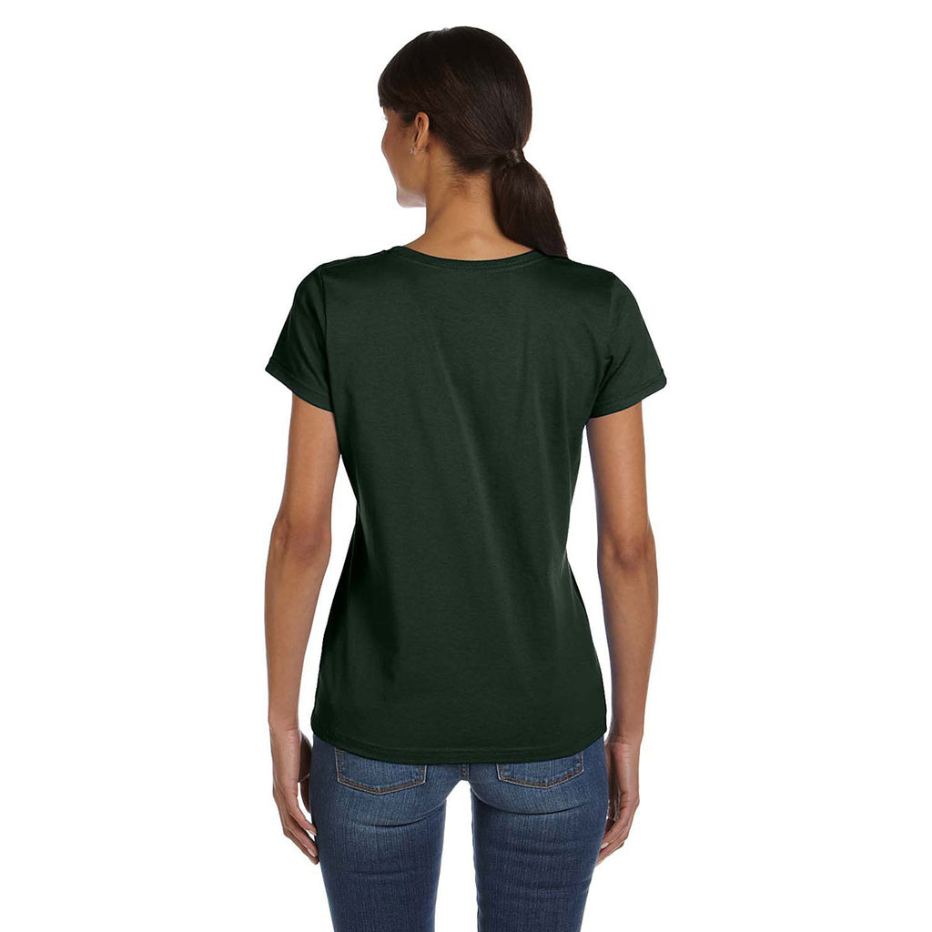 Fruit of the Loom Women's Forest Green 5 oz. HD Cotton T-Shirt