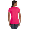 Fruit of the Loom Women's Cyber Pink 5 oz. HD Cotton V-Neck T-Shirt