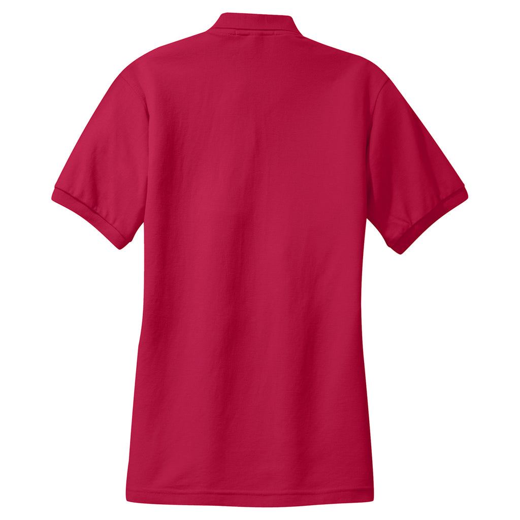 Port Authority Women's Red Silk Touch Polo