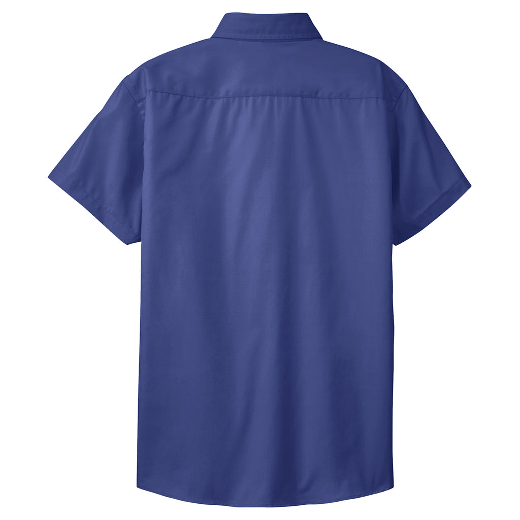 Port Authority Women's Mediterranean Blue Short Sleeve Easy Care Shirt