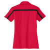 Port Authority Women's Red/Black Silk Touch Performance Colorblock Stripe Polo