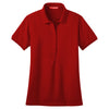 Port Authority Women's Chili Red Stretch Pique Polo