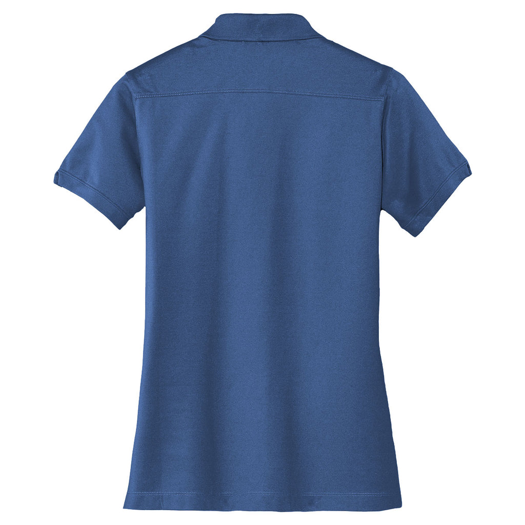 Port Authority Women's Moonlight Blue Stretch Pique Polo