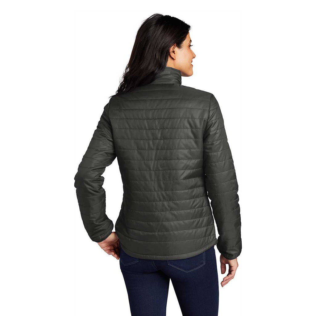 Port Authority Women's Sterling Grey/ Graphite Packable Puffy Jacket