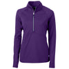 Cutter & Buck Women's College Purple Adapt Eco Knit Recycled Half Zip Pullover