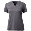 Cutter & Buck Women's Charcoal Heather Forge Heathered Stretch Blade Top