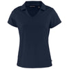 Cutter & Buck Women's Navy Blue Daybreak Eco Recycled V-neck Polo