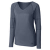 Cutter & Buck Women's Liberty Navy DryTec Long Sleeve Victory V-Neck