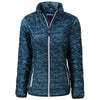 Cutter & Buck Women's Dark Navy Rainier Primaloft Eco Insulated Full Zip Printed Puffer Jacket