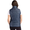 Cutter & Buck Women's Dark Navy Rainier PrimaLoft Eco Insulated Full Zip Printed Puffter Vest