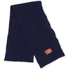 Leeman Navy Rib Knit Scarf