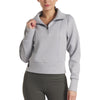 UNRL Women's Heather Grey LuxBreak Half-Zip Pullover