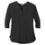 Port Authority Women's Black Concept 3/4-Sleeve Soft Split Neck Top