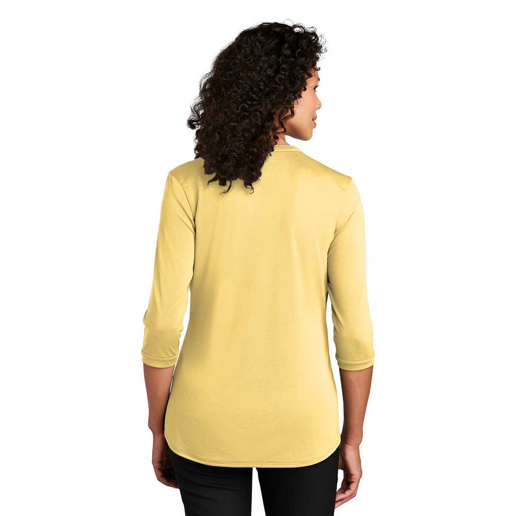 Port Authority Women's Sunbeam Yellow UV Choice Pique Henley