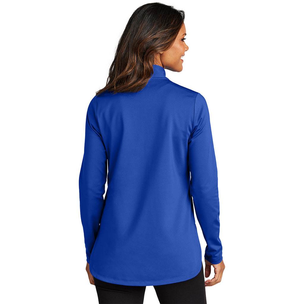 Port Authority Women's True Royal C-FREE Double Knit 1/4-Zip